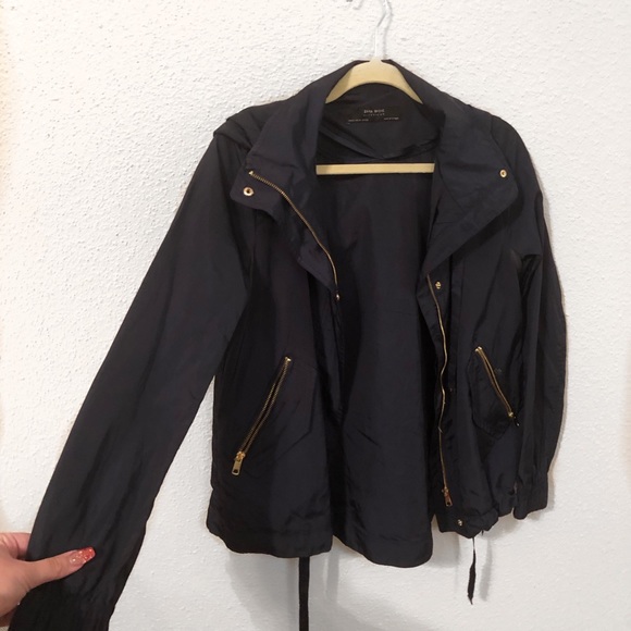 Zara Jackets & Blazers - Zara Outerwear Navy Blue Rain Jacket